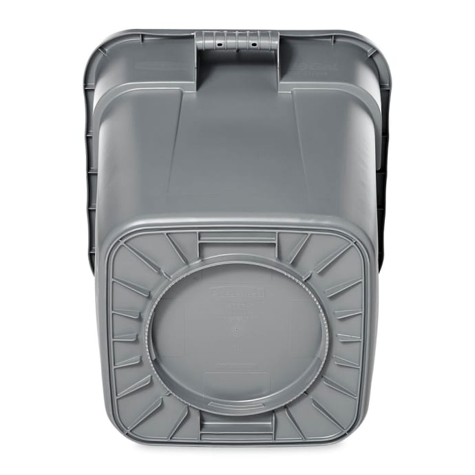 Rubbermaid FG267360GRAY Rectangle Swing Top Trash Can Lid