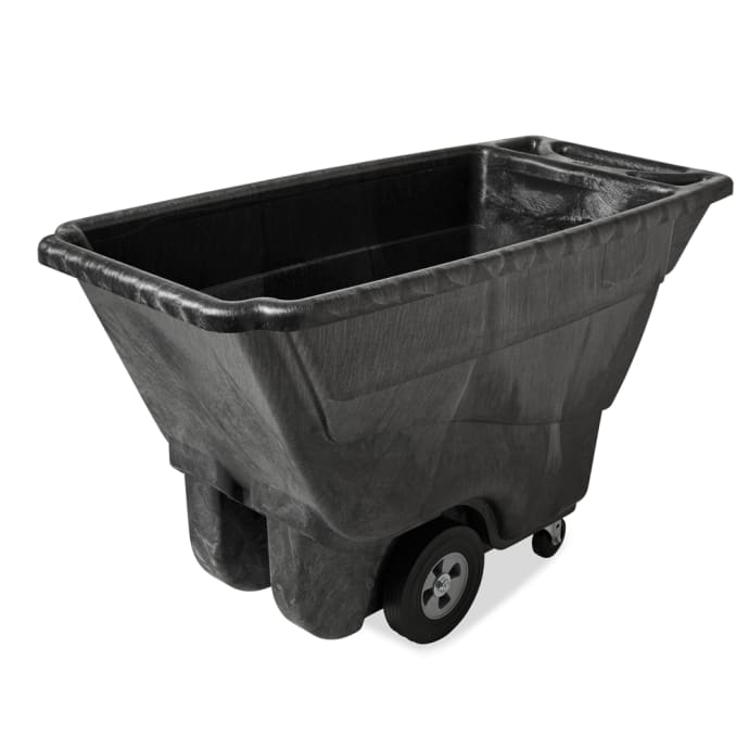 Rubbermaid FG9T1400 BLA 1/2 cu yd Trash Cart w/ 850 lb Capacity, Black