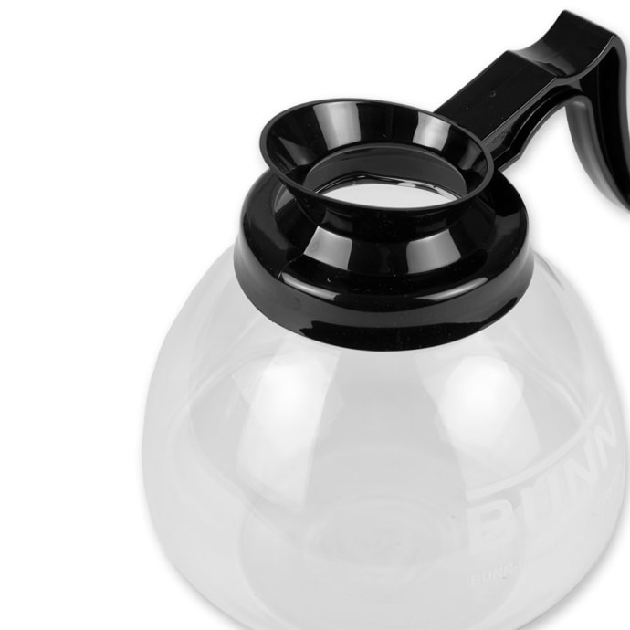 Bunn 12-Cup Commercial Glass Decanter, Black Handle, 42400.0101