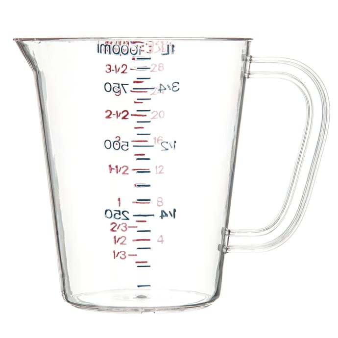 Carlisle 4314507 128 oz Oval Measuring Cup w/ Pour Spout & C-Handle,  Polycarbonate, Clear - Yahoo Shopping