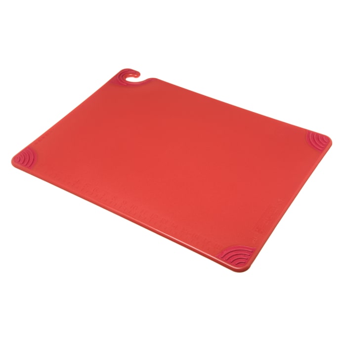 San Jamar CBG182412RD Red Saf-T-Grip 18 x 24 Cutting Board