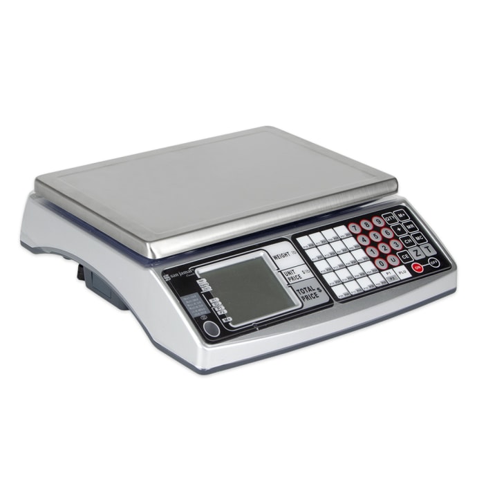 San Jamar Pro MZR Price Computing Scale 12 1/4 W x 13 D x 4-1