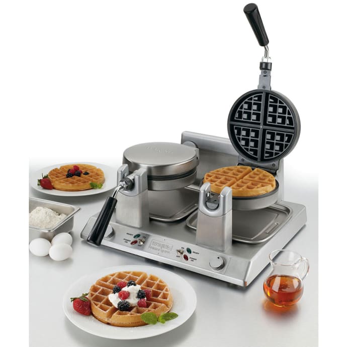 Waring WMB400X Mini Belgian Waffle Maker, 120V