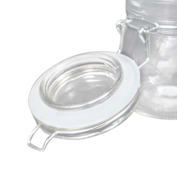 American Metalcraft HMJ5 Glass Hinged 26 Oz. Mini Apothecary Jar