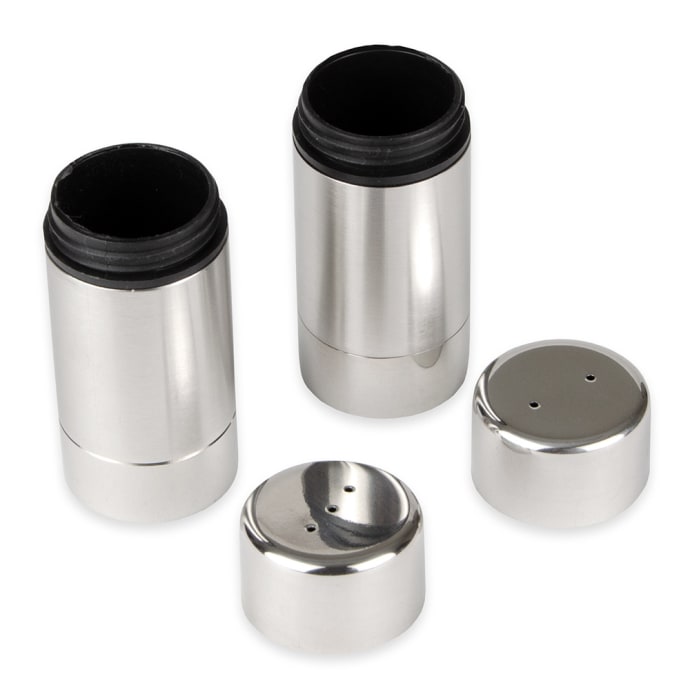 Home Basics Stainless Steel Salt and Pepper Shaker SP44338 - The