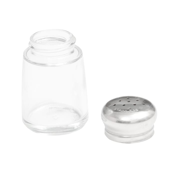4 oz Clear Glass Spice Jars (White PP Cap) - SP4
