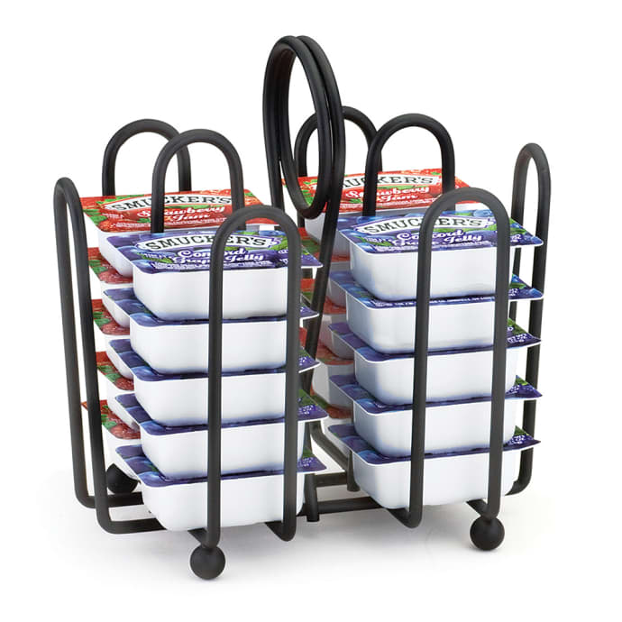 【完売品、数量限定生産】Unite Pattent Caddy Tablecraft 597CBK 4 Compartment Rectangular Condiment Caddy - Wire