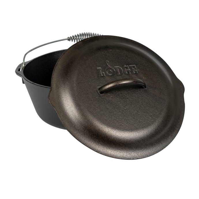  Lodge L10DO3 Cast Iron Dutch Oven with Iron Cover, Pre