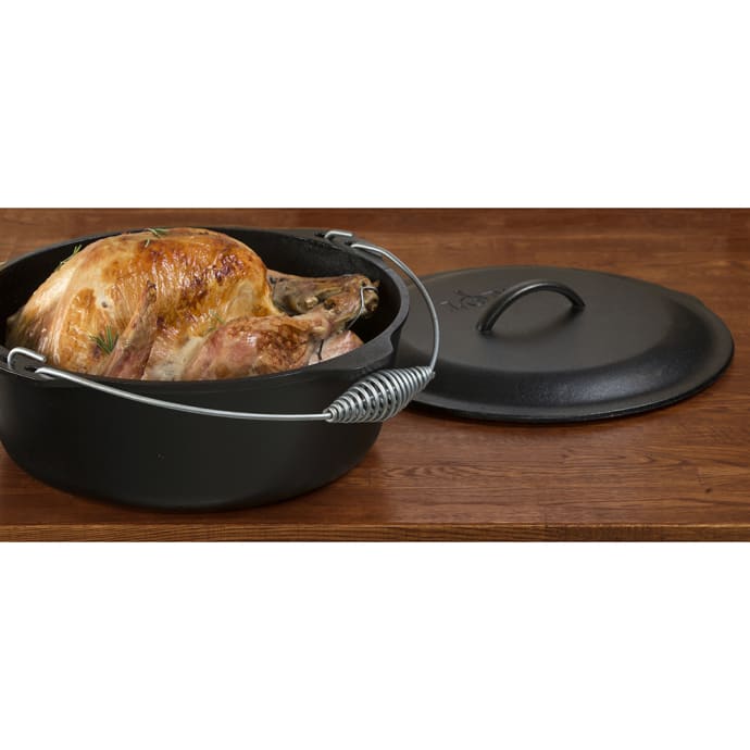  Lodge L12DO3 Cast Iron Dutch Oven with Iron Cover,  Pre-Seasoned, 9-Quart, Black: Dutch Oven Cast Iron: Home & Kitchen