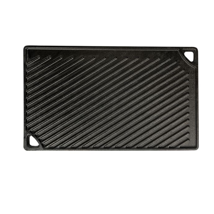 Double Play 16.75 in. Black Cast Iron Reversible Stovetop Griddle