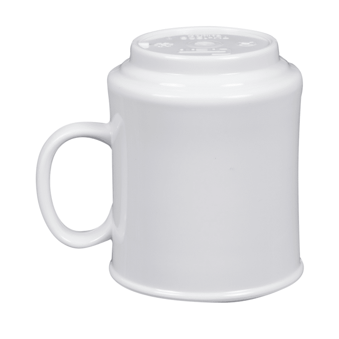 GET 8 oz Plastic Coffee Mug, White (TM-1308-W)
