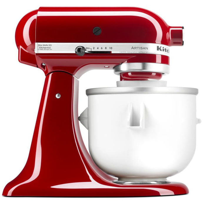KitchenAid KICA0WH Ice Cream Maker Attachment for Most KitchenAid Models White