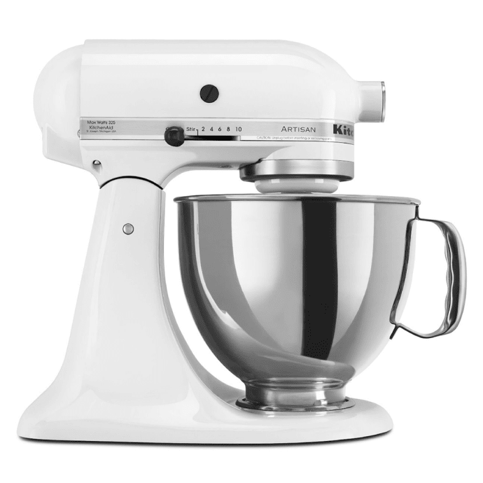 KitchenAid KSM5 ホワイト KitchenAid KSM150PSWH 10 Speed Stand Mixer w/ 5 qt Stainless