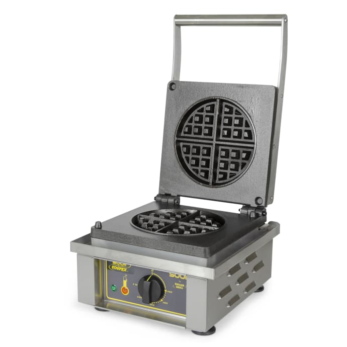 Equipex GES75 Single Classic Belgian Waffle Maker w/ Cast Iron