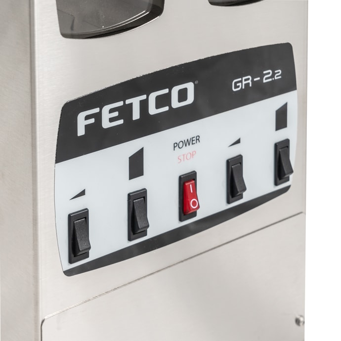 Fetco GR2.2 G02012 Dual Hopper 10 lb. 4-Batch Coffee Grinder - 120V