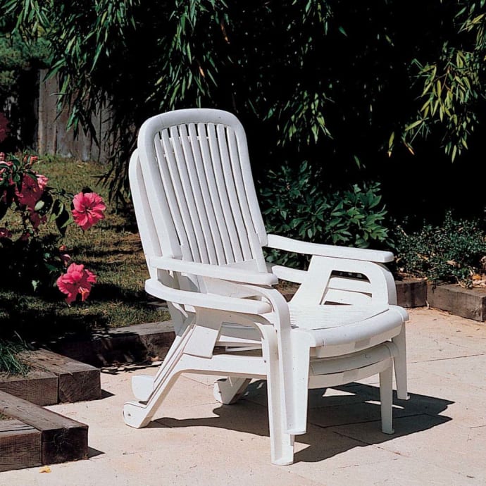 Grosfillex 47658004 Bahia Outdoor Stackable Armchair w/ Pull Out