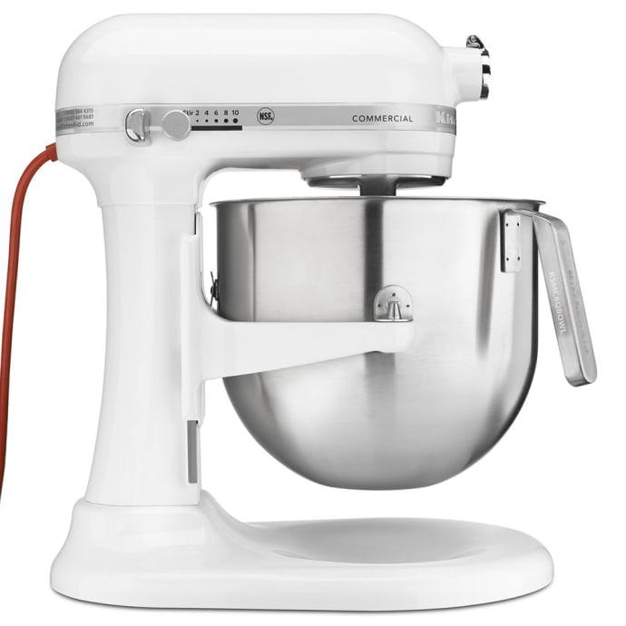 KitchenAid ホワイト KitchenAid Artisan 5 qt. 10-Speed White Stand Mixer with Flat