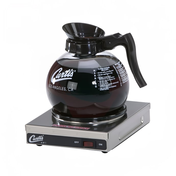 Wilbur Curtis Decanter Warmer 2 Station Warmer, Step Up with Receptacle - Hot Plate to Keep Coffee Hot and Delicious - AW-2SR-10 (Each)