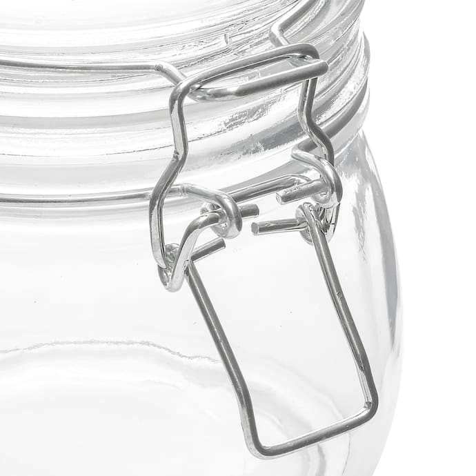 American Metalcraft HMJ4 16 oz. Glass Hinged Apothecary Jar