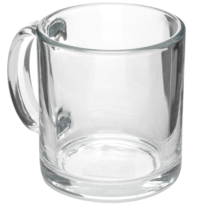 Libbey Glass Mugs, Clear, 13.5 fl oz Capacity - 12 pack