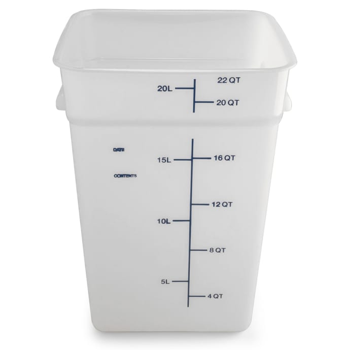 Carlisle 22 qt Square Food Storage Container - White (11966PE02)