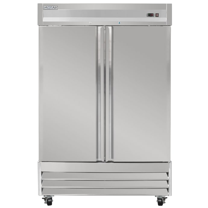 HorecaTraders Standing Freezer with Wheels | 2 doors | 134 x 84.5 x 200 cm
