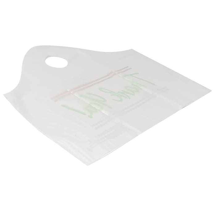 LK Packaging TO165146TY Printed Poly Take Out Bag w/ Handles - 16 