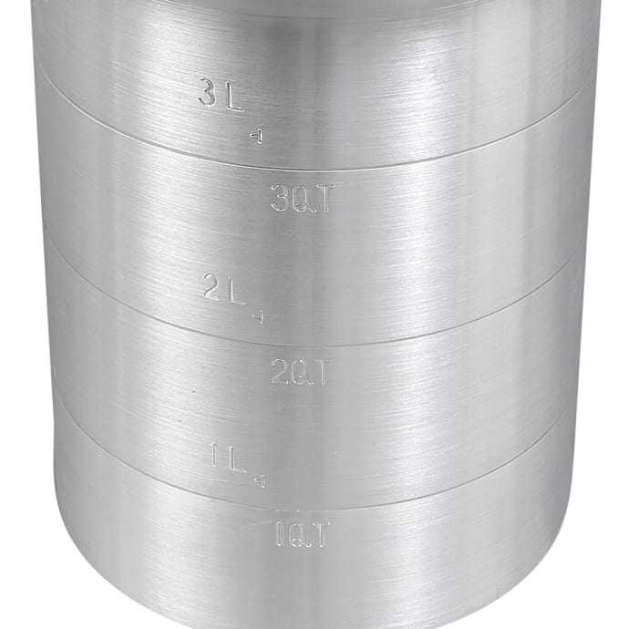 Browne 575670 Liquid Measuring Cup, 4 Qt. Aluminum Measuring Cup