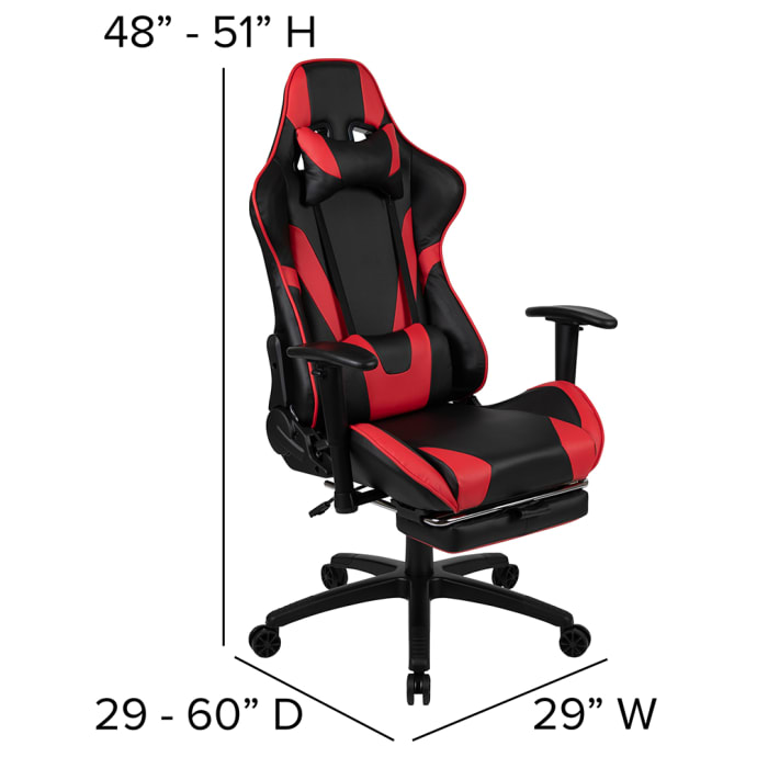 Flash Furniture CH-187230-RED-GG Swivel Racing Gaming Chair w 