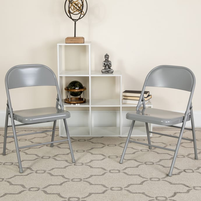 Flash Furniture HF3-MC-309AS-GY-GG Folding Chair w/ Gray Metal
