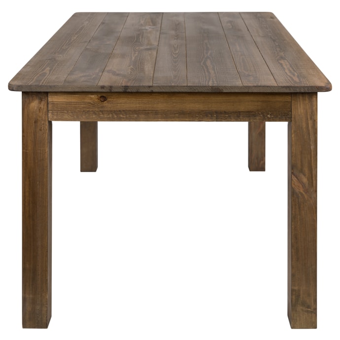 Egremt driftwood extendable solid cheap wood dining table