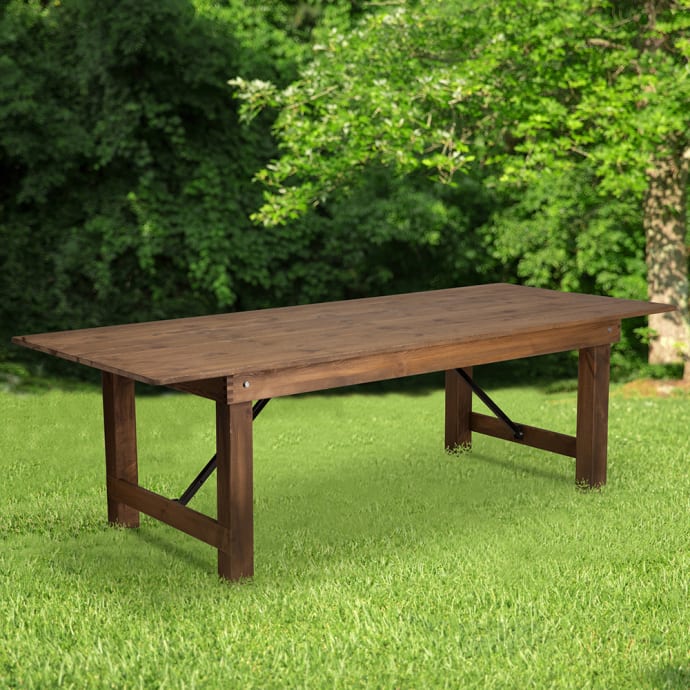 テーブル・机 Teekanne Flash Furniture XA-F-96X40-GG Rectangular Folding Farm Table w