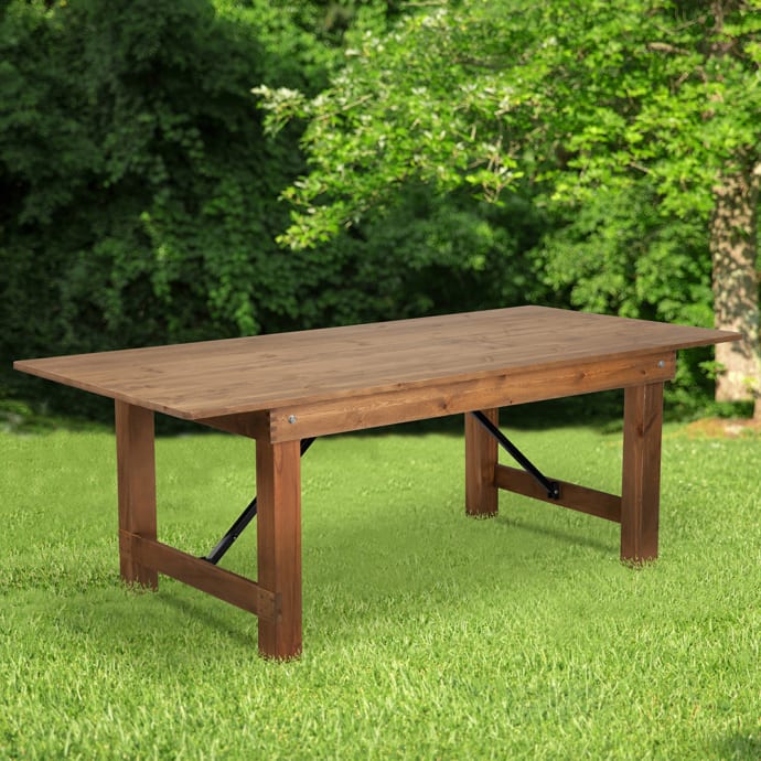 Flash Furniture XA-F-84X40-GG Rectangular Folding Farm Table w