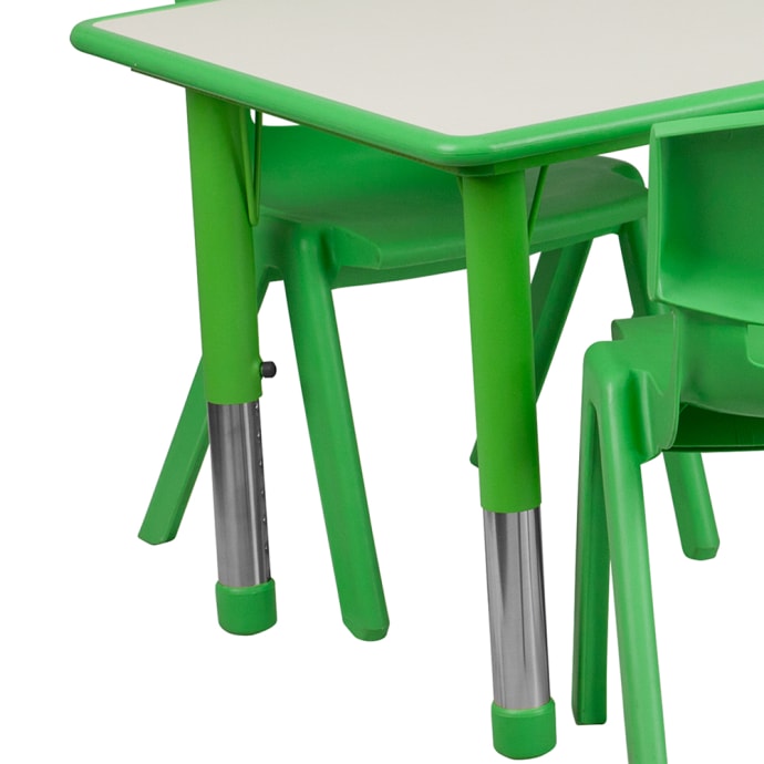 Flash Furniture YU-YCY-060-0036-RECT-TBL-GREEN-GG Preschool