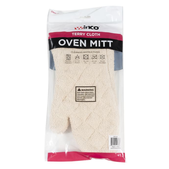 Winco Oven Mitt, Terry Cloth, Silicone Lining (OMT)