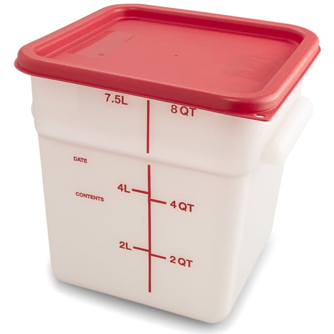 1195307 - Squares Polycarbonate Food Storage Container 8 qt - Clear