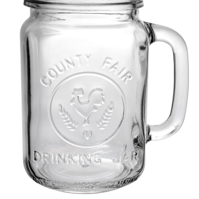 Libbey County Fair Glass Drinking Jars, 16.5-ounce, Set Of 12 : Target