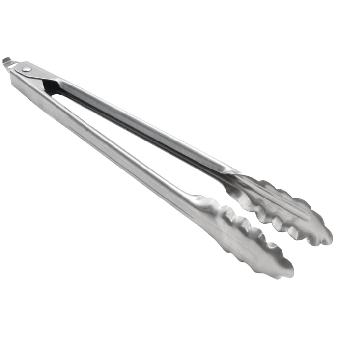 Edlund 6410HDL/12 (36011), 10 Stainless Steel Locking Utility Gripper Tongs  (12/pk)