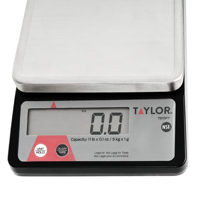 Taylor TE10FT Digital Scale, 10 lb x 1/10 oz Graduation