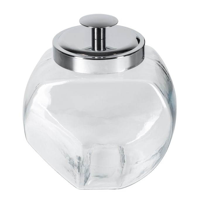 HyperSpace Large Glass Penny Jar, Candy Jar, Cookie Jar, Storage Jar,  Chrome Lids, Set of 2, Size 73 oz (9 cups)