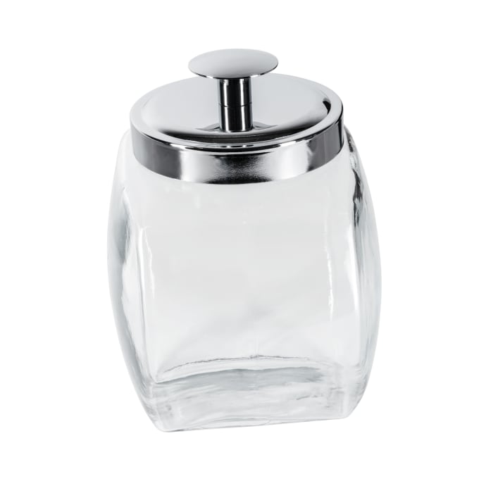 HyperSpace Small Glass Penny Jar, Candy Jar with Chrome Lid, 39oz