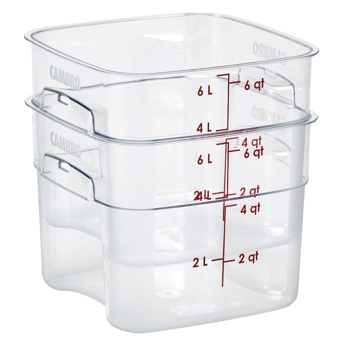 Cambro Clear Polycarbonate Food Storage Container (6 Qt.)