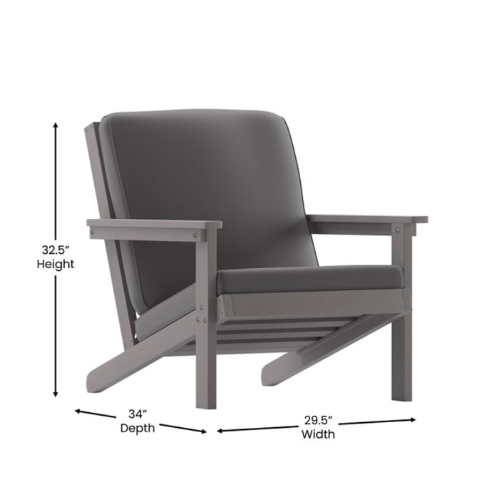 Flash Furniture JJ-C14021-GY-GG Outdoor Adirondack Patio