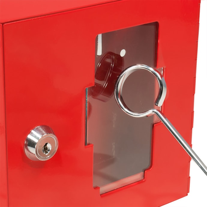 Barska Breakable Emergency Key Box with Attached Hammer - Steel