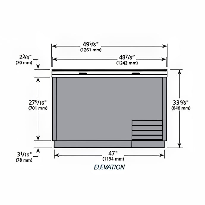 True T-50-GC-HC 2 Section Glass Chiller w/ 250 Mug Capacity, Black