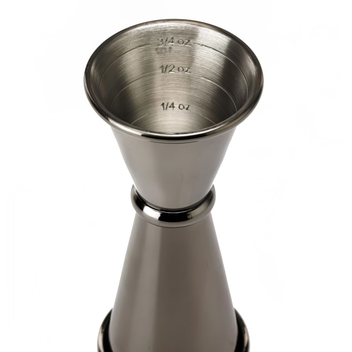 Barfly M37003BK Double Japanese Style Jigger - 1 oz & 1 1/2