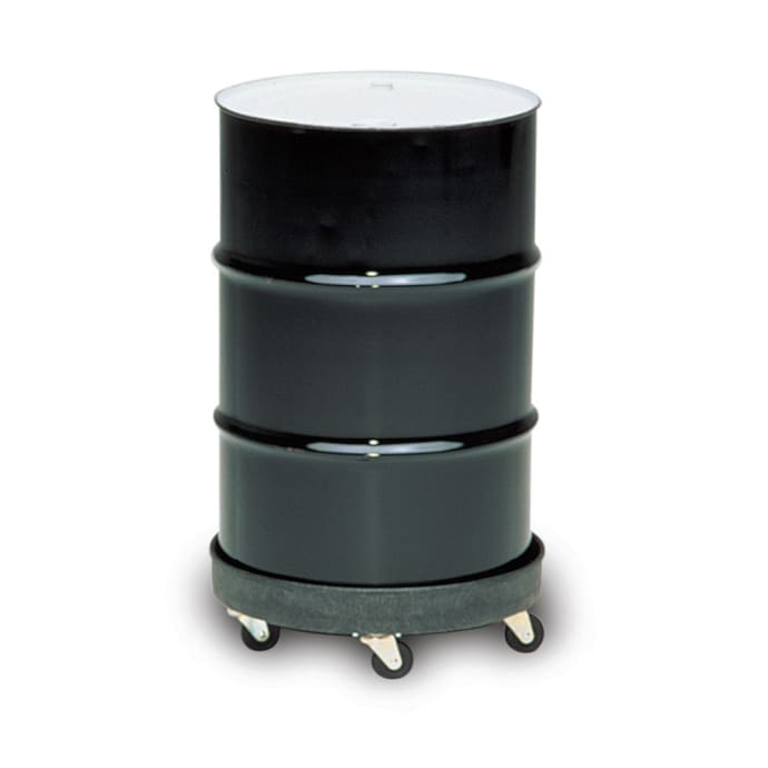 Rubbermaid FG265000BLA Round Plastic Trash Can Dolly w/ Flat