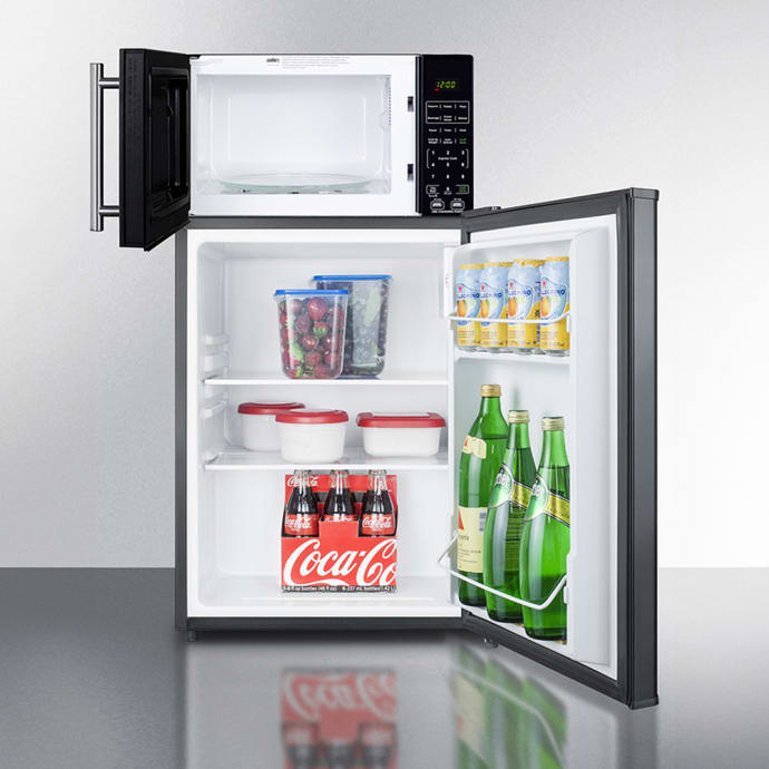Summit MRF29KA 2.4 cu ft Refrigerator/Microwave Combo - Black, 115v