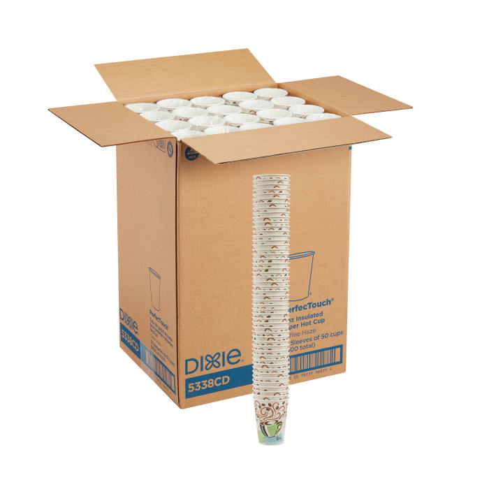 Dixie 5338CD PerfecTouch® 8 oz Disposable Hot Cup - Paper, Printed