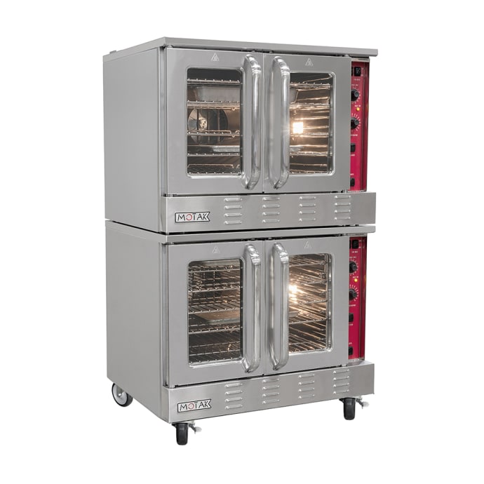 MoTak MCO-2-DBL Double Full Size Convertible Gas Convection Oven
